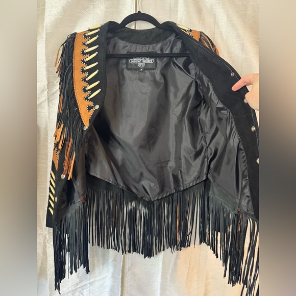 Vintage western fringe leather jacket - Picture 14 of 15